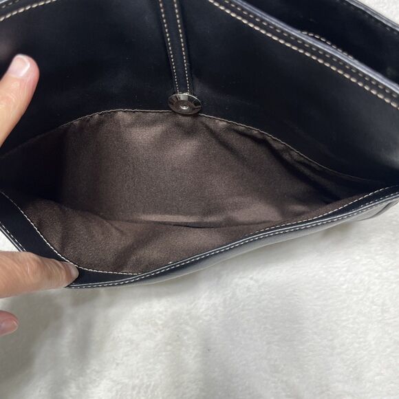 VINTAGE COACH HAMILTON HOBO CLIP 7751 SHOULDER BAG HANDBAG PURSE LEATHER BLACK - Picture 10 of 14